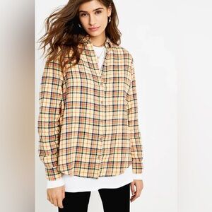 Urban Outfitters Eli Perfect Button Down Multicolor Plaid Medium Shirt
